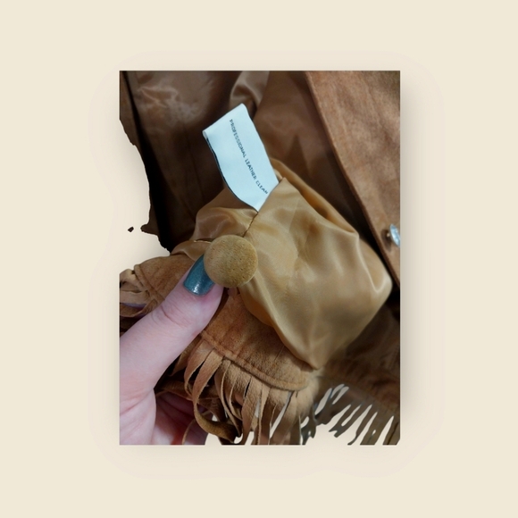 Vintage Leather Fringe Jacket - Picture 6 of 12